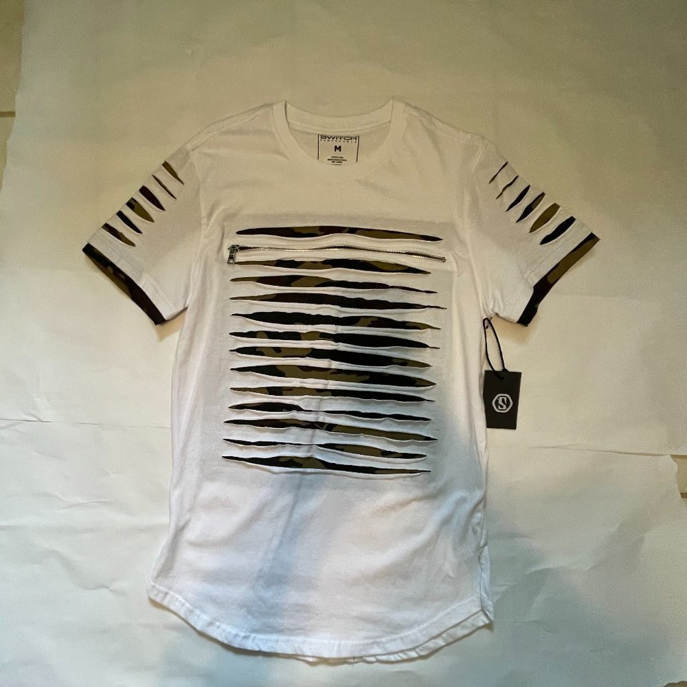 White with Camo tshirt
